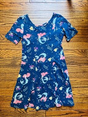 Disney Navy Dress with The Little Mermaid Print